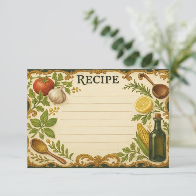 Tarjeta de receta de la Toscana consagrada (Anverso de pie)