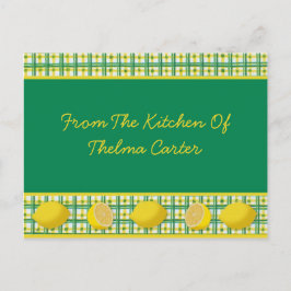 Tarjeta de receta de Lemons