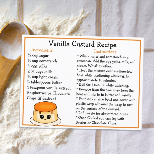 Tarjeta de receta de manteca de vainilla (Subido por el creador)