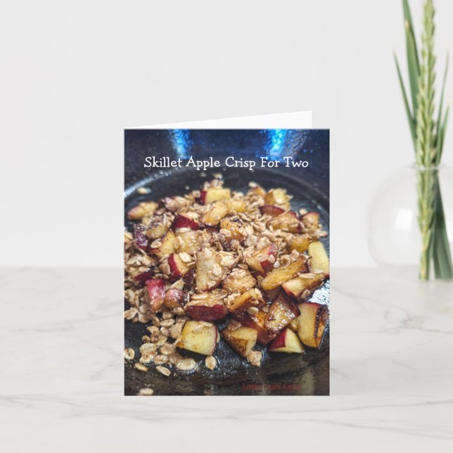 Tarjeta de receta de manzana crujiente en sartén (Anverso)