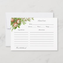 tarjeta de receta de manzanas acuáticas