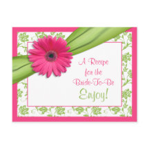 Tarjeta de receta de margarita rosada para ser la