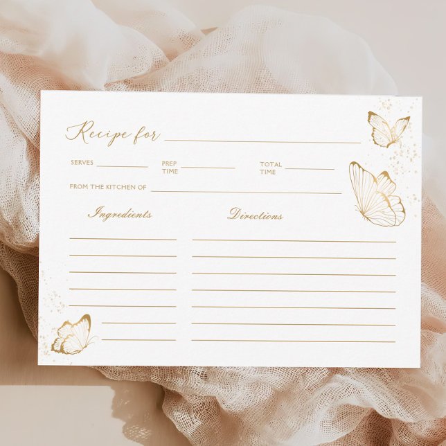 Tarjeta de receta de mariposa para ducha de novia (Subido por el creador)