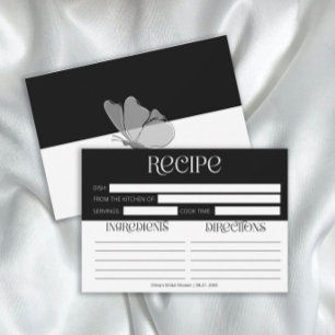 Tarjeta de receta de mariposa para tipografía Mini