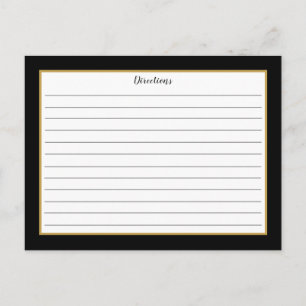 Tarjeta de receta de Monograma Botánico de Foliage