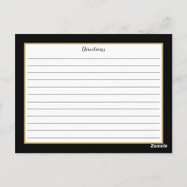 Tarjeta de receta de Monograma Botánico de Foliage (Reverso)