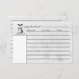 Tarjeta de Receta de Murciélago de Torta