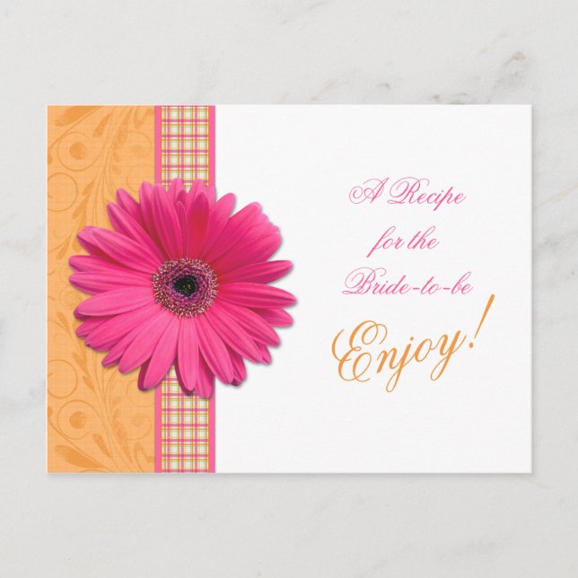 Tarjeta de receta de Naranja de marimacho rosa par (Anverso)