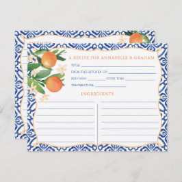 Tarjeta de receta de Naranjas acuáticos Amalfi Blu