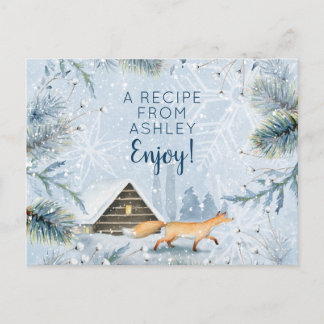 Tarjeta de Receta de Navidades de Navidad de Winte