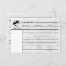 Tarjeta de receta de paraguas de ducha