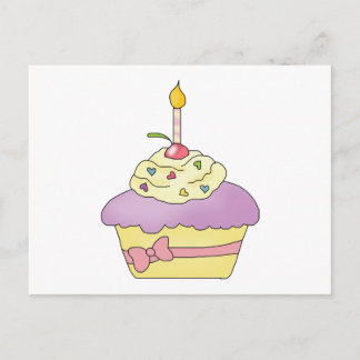 Tarjeta de receta de pastel morado