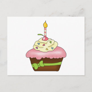 Tarjeta de receta de pastel rosa