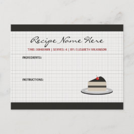 Tarjeta de receta de pasteles