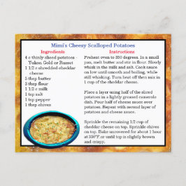 Tarjeta de receta de patatas vieopadas de Mimi