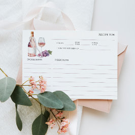 Tarjeta de receta de Pearl and Prosecco Bridal Sho