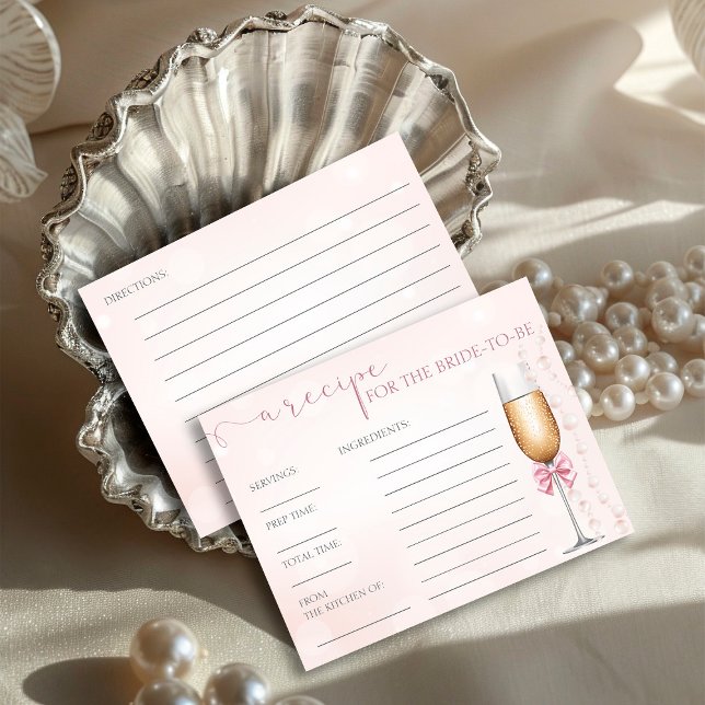 Tarjeta de receta de Pearl and Prosecco Bridal Sho (Subido por el creador)