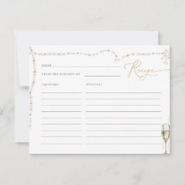 Tarjeta de receta de Pearl and Prosecco Bridal Sho
