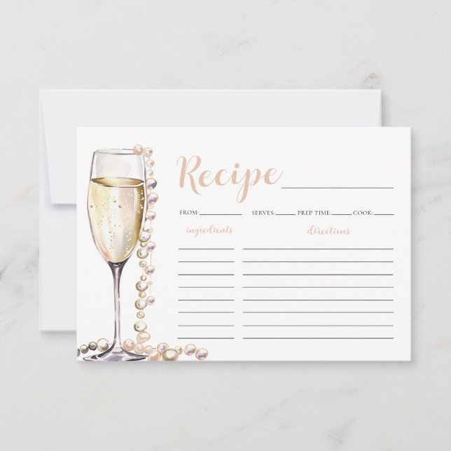 Tarjeta de receta de Pearl de Oro y Ducha Bridal P (Anverso)