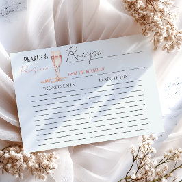 Tarjeta de receta de Pearl & Prosecco Bridal Showe