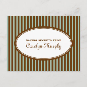 Tarjeta de receta de personalizado marrón de choco