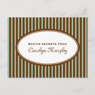 Tarjeta de receta de personalizado marrón de choco