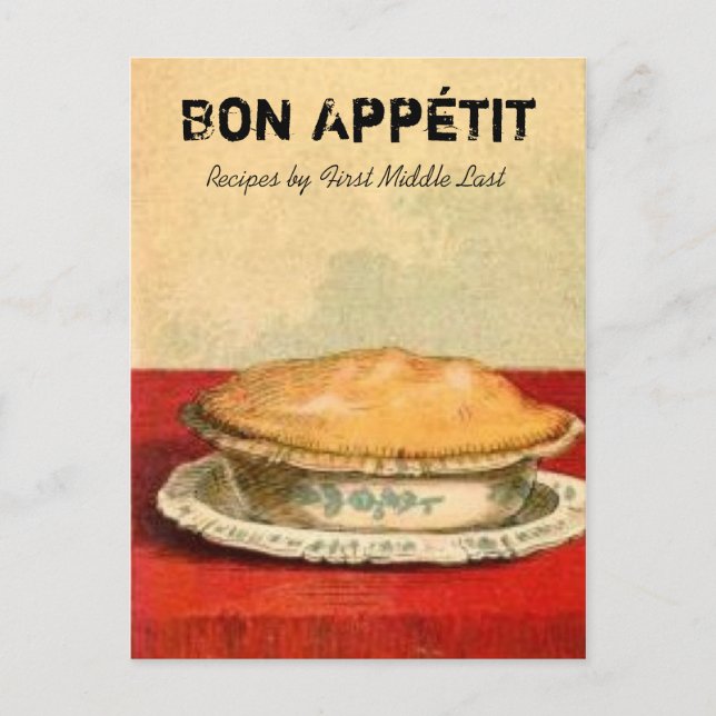 Tarjeta de receta de pie para apetito de Bon (Anverso)