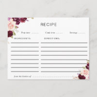 tarjeta de receta de plum morado y melocotón flora