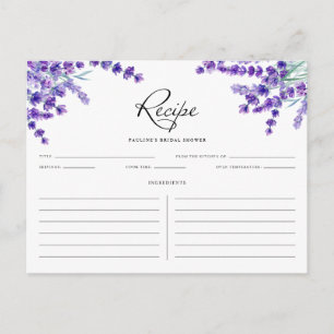 Tarjeta de receta de primavera para las flores de 