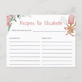 Tarjeta De Receta De Pronto Para Ser Susurrada