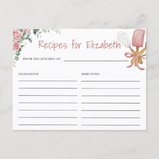 Tarjeta De Receta De Pronto Para Ser Susurrada