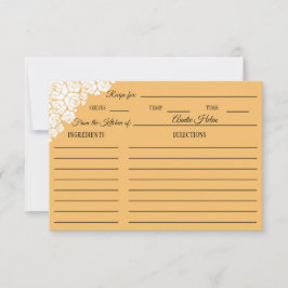 Tarjeta de receta de respuesta a ducha de novia di