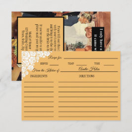 Tarjeta de receta de respuesta a ducha de novia di