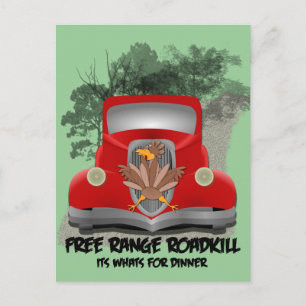 Tarjeta de receta de Roadkill para cenas
