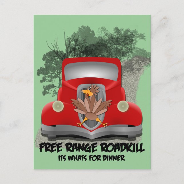 Tarjeta de receta de Roadkill para cenas (Anverso)