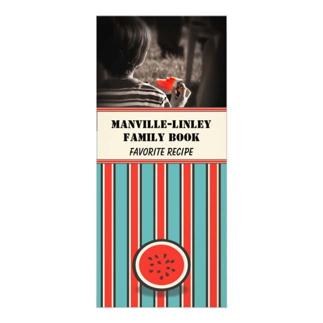 Tarjeta de receta de sandía fotográfica personaliz (Frente)