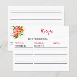 Tarjeta de receta de sandía y granada