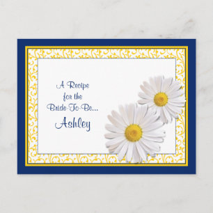 Tarjeta de receta de Shasta Daisy para la novia