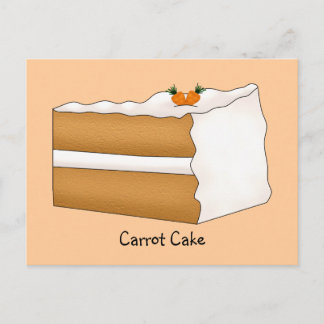Tarjeta de receta de tarta de zanahoria