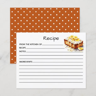 Tarjeta de Receta de Torta