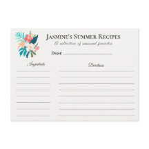 Tarjeta de Receta de Verano | Cocina de Cítricos y