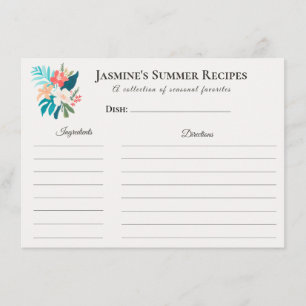 Tarjeta de Receta de Verano   Cocina de Cítricos y