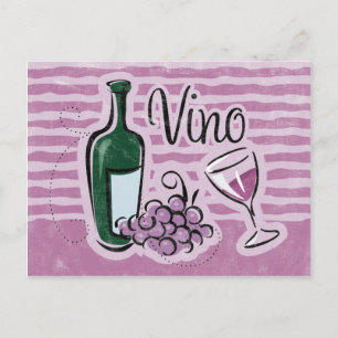 Tarjeta de receta de vino de Italia