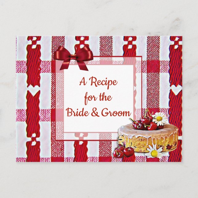 Tarjeta de receta del Boda de manteles rojos de se (Anverso)