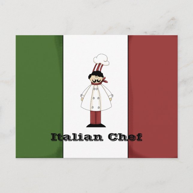 Tarjeta de receta del chef italiano #1 (Anverso)