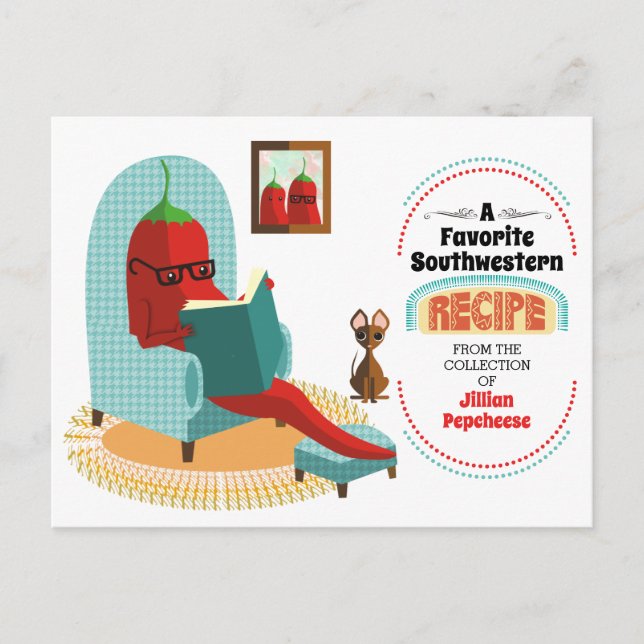 Tarjeta de receta del libro de cocina chile-chile  (Anverso)