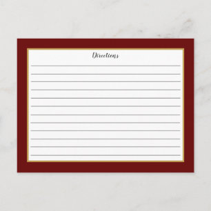 Tarjeta de receta del monograma de la floración de