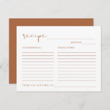 Tarjeta de receta del Naranja quemado de CORIANDER