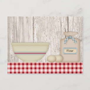 Tarjeta de receta del país