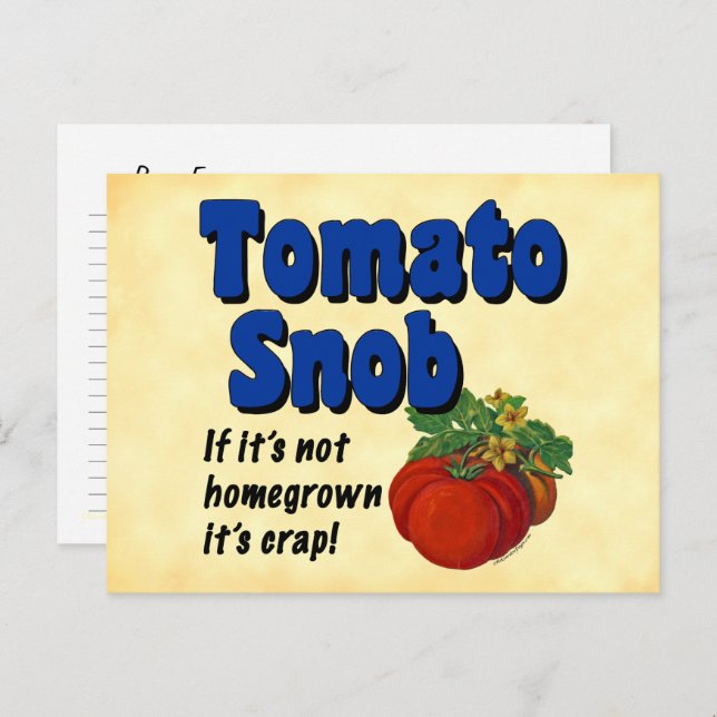 Tarjeta de receta del Personalizado Snob de tomate (Anverso / Reverso)